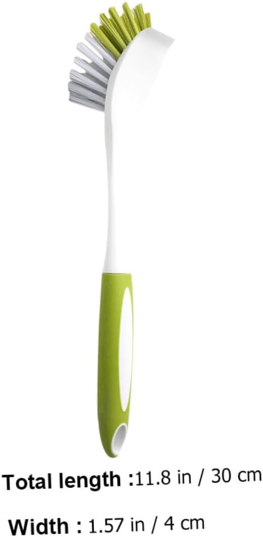 Beaupretty 3pcs Handle Dish Brush Multi-Function Pot Cleaner for Kitchen Green for Scrubbing Dishes Pans and Pots Convenient Hanging Design for Easy Storage