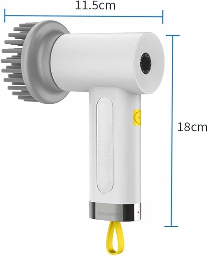 Multi Functional Dual Speed Electric Cleaning Brush with 3 Replaceable Brush Heads Hidden Charging Port 1.5 Hours of Long Battery Life Suitable for Bathroom Spin Scrubber