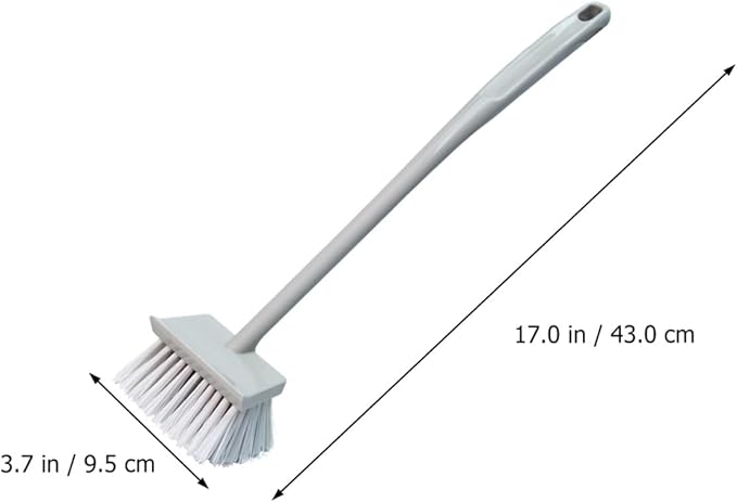 VICASKY Toilet Cleaning Brush with Long Handle, Practical Floor and Tile Scrubber Brush for Bathroom, Grout and Wall Cleaner, Home and Hotel Cleaning Supply