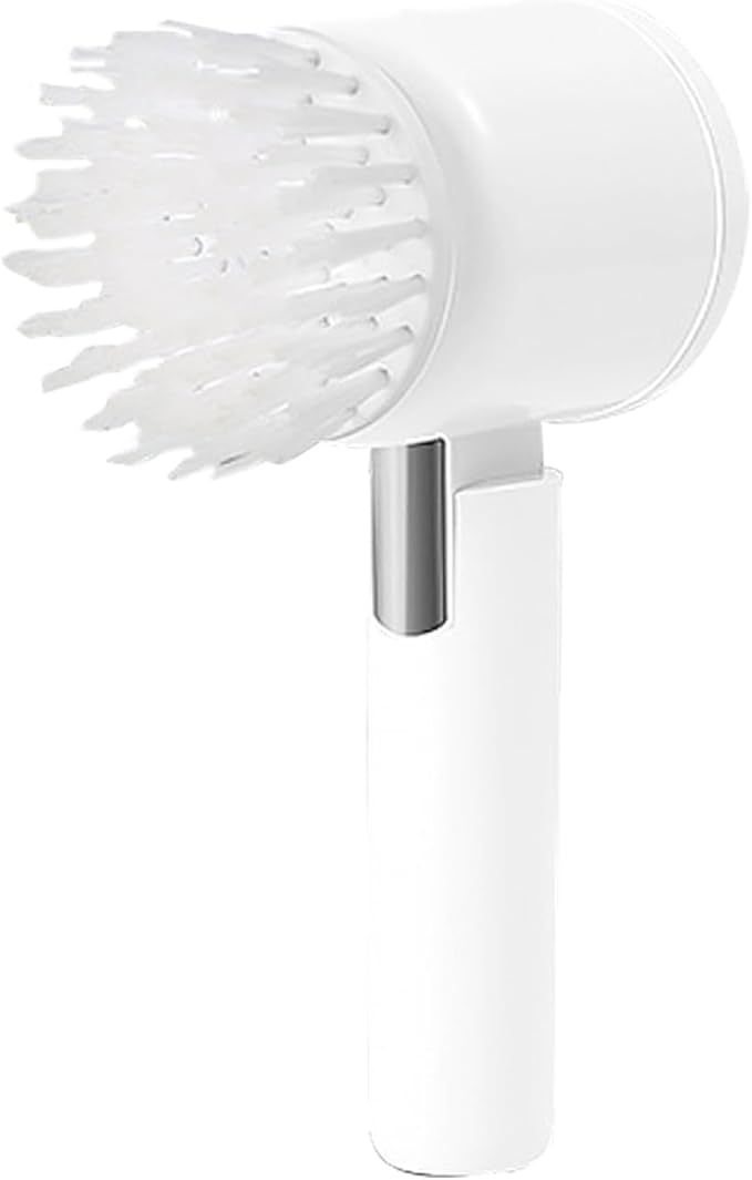 Electric Spin Scrubber,Cordless Rechargeable Shower Scrubber with 3 Replaceable Cleaning Brush Heads for Bathroom/Kitchen/Floor/Tile,B