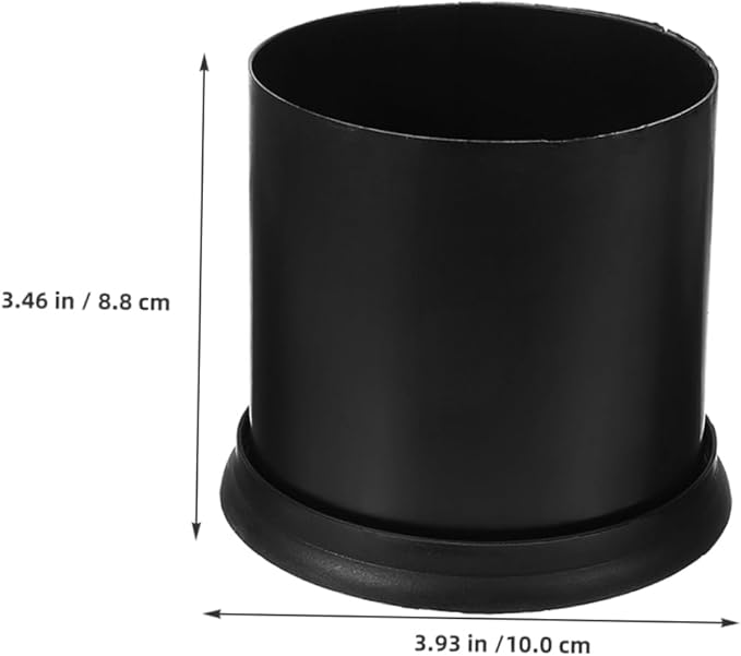 ERINGOGO 2pcs Toilet Brush Holder Black Round Plastic Design with Slip Base Bathroom Cleaning Accessories Easy to Maintain and Contemporary Look