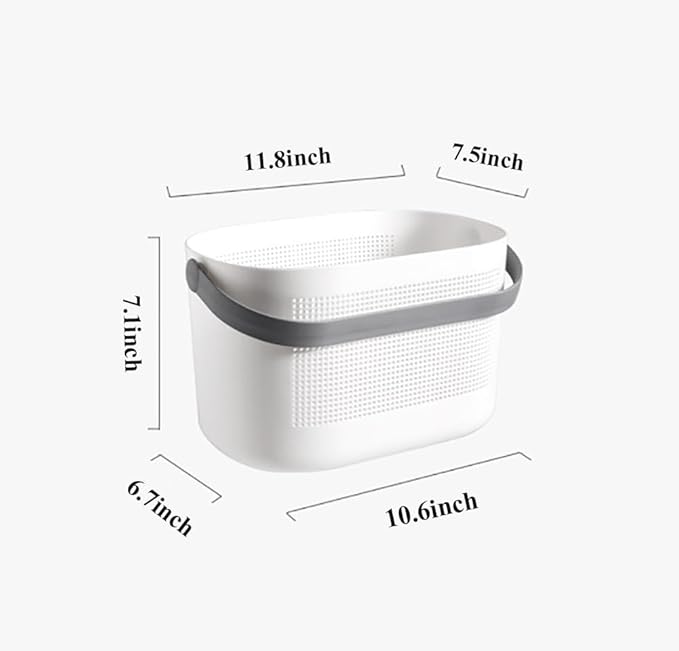 Cleaning Supple Caddy,Plastic Shower Caddy Tote,Portable Caddy Small, Dorm Bathroom Shower Tote, Mesh Shower Caddy for College, Dorm, Bathroom, Garden, Cleaning Supplies, Gray