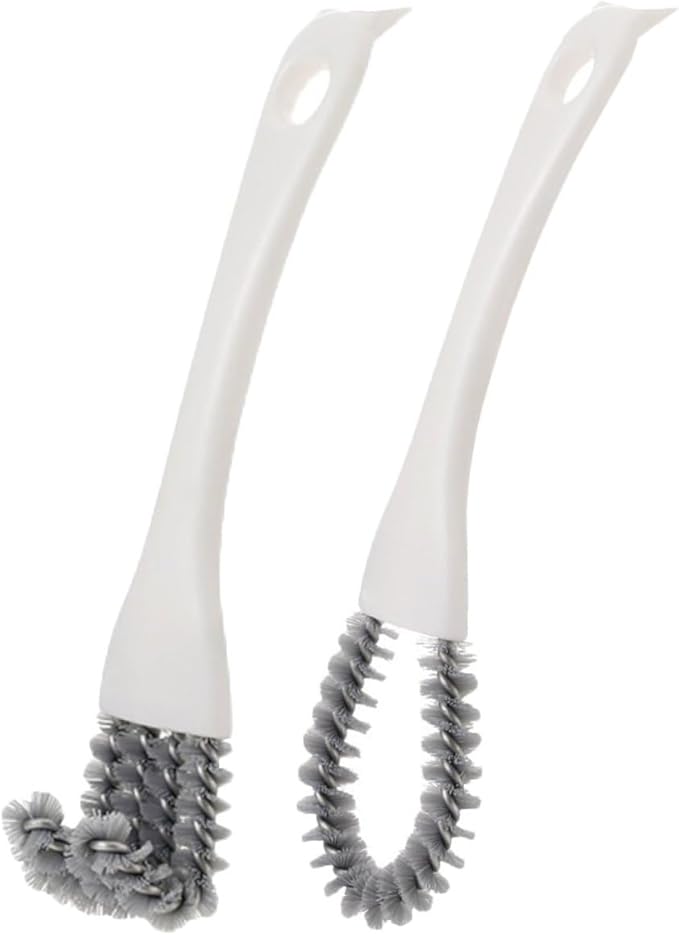 Beaupretty Multi-use Kitchen Cleaning Brush 2pcs Set with U-Shaped and Angled Crevice Scrub Brushes for Grout, Dead Corner, and Stove Grill Cleaning