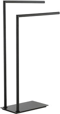 Stand Towel Rack for Bathroom Free Standing Double Towel Holders on Floor Bath Towel Holder Brass Matte Black