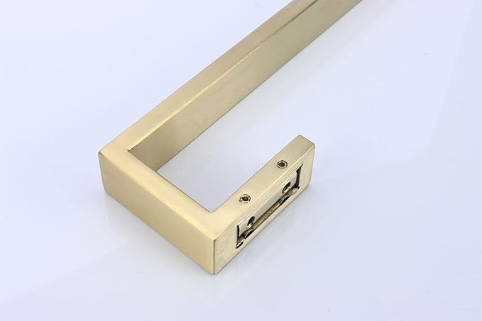 TocTen Bath Towel Rack - Square Base Thicken SUS304 Stainless Steel Towel Bar for Bathroom, Bathroom Bar Accessories Towel Rod Heavy Duty Wall Mounted Towel Holder (Brushed Gold, 24 Inch)