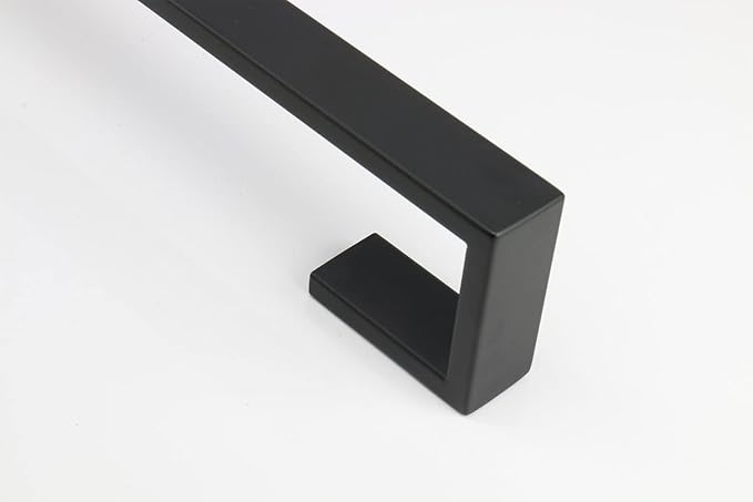 TocTen Bath Towel Rack - Square Base Thicken SUS304 Stainless Steel Towel Bar for Bathroom, Bathroom Bar Accessories Towel Rod Heavy Duty Wall Mounted Towel Holder (Matte Black, 30 Inch)