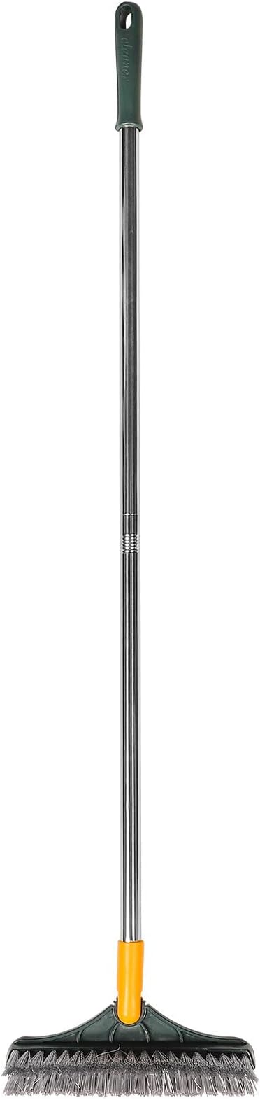 DOITOOL Floor Scrub Brush Long Handle V-Shaped Dual-Sided Floor Scrubber Brush for Bathroom Tile Grout Cleaning Sturdy 110x23x8cm Cleaning Tool for Shower Random Color