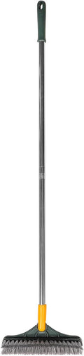 DOITOOL Floor Scrub Brush Long Handle V-Shaped Dual-Sided Floor Scrubber Brush for Bathroom Tile Grout Cleaning Sturdy 110x23x8cm Cleaning Tool for Shower Random Color