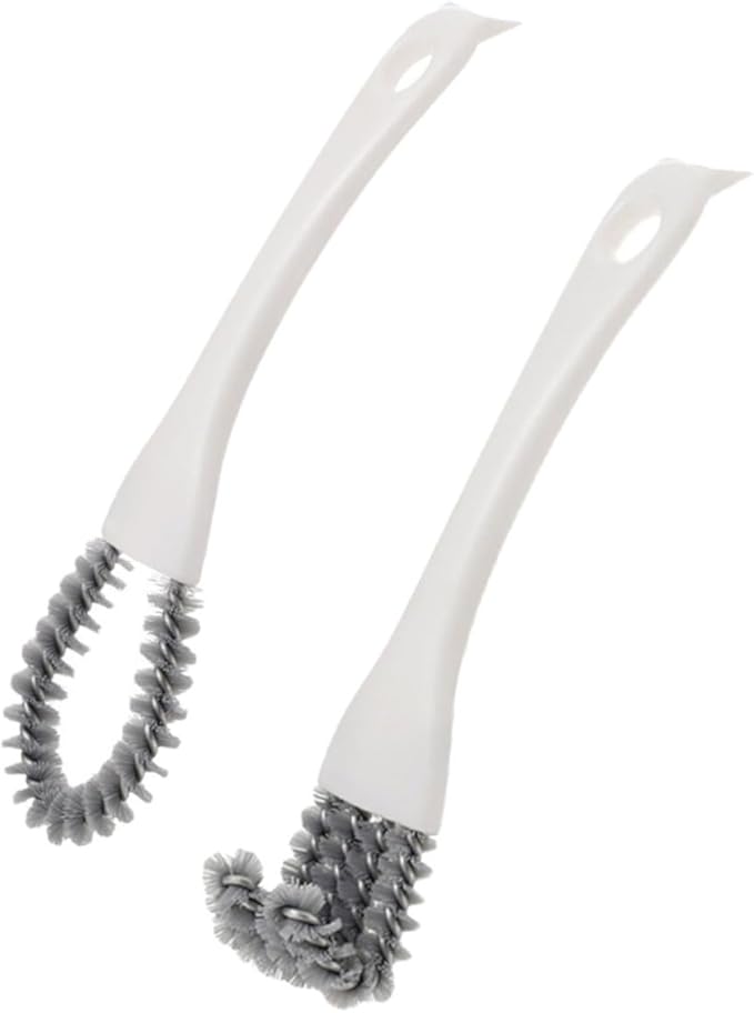 2pcs Kitchen Crevice Cleaning Brush Set with Strong Scrub Bristles, U-Shaped and Bent Design, Multifunctional Grout Cleaner Tool for Stove, BBQ Grill, and Narrow Gap Cleaning