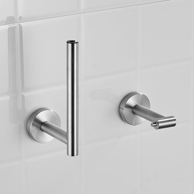 Pivoting Toilet Paper Holder Large Mega Toilet Roll Dispenser Modern Stainless Steel Tissue Roll Holder for Bathroom Commercial RV Use Wall Mounted (Matte Black)