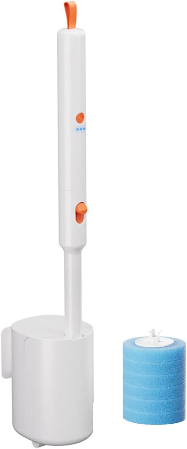 Automatic Toilet Scrubber Motorized Brush Wall Mounted Design Replaceable Head for Deeping Wall Mounted Electric