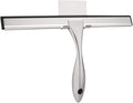 10 Inch All-Purpose Shower Squeegee for Doors,Windows and Car Glass Stainless Steel 304 and Silicone Cleaning(Silver)