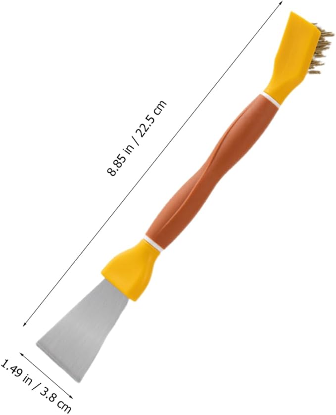 Unomor Multifunctional Cleaning Brush and Rust Removing Tool Double-Ended Shovel Design for Kitchen Bathtub Sink and Corner Grout High-Density Bristles for Scrubbing Easy to Use