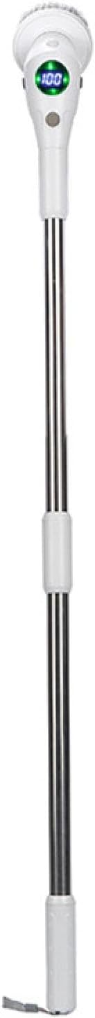 Electric Cleaning Brush, 8-in-1 Digital Display, Three-Speed rotatable Night Light, Long Handle, Wireless Waterproof