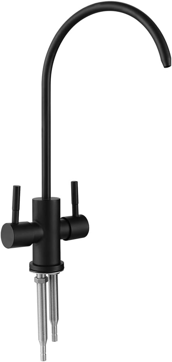 304SUS Stainless Steel 2 Way Filtered Kitchen Bar Sink Faucet Reverse Osmosis Ro Water Filter Tap (Matte Black)