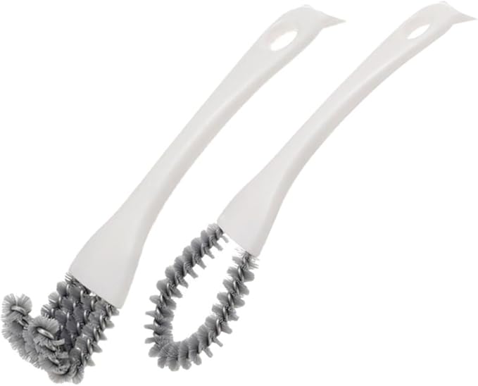 2pcs Multifunctional Kitchen Cleaning Brush Set U-Shaped and Bent Design Powerful Stain Remover Crevice Scrubber for Stove Grill and Dead Corner Cleaning