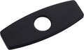 Sink Hole Cover 6 Inch: Stainless Steel Escutcheon Plate Black - Easy Install Faucet Escutcheons - Sink Faucet Cover For 1 or 3 Hole Bathroom Vanity Basin - Faucet Escutcheons 4" Faucet Plate Cover