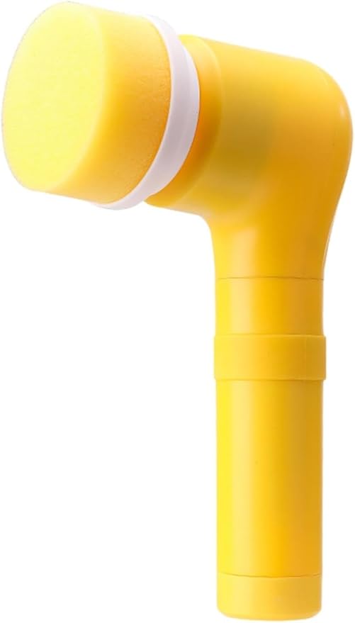 Electric Spin Scrubber, Electric Cleaning Brush with 3 Replaceable Brush Heads, Rechargeable Electric Spin Scrubbers for Bathroom Floor&Kitchen Sink Yellow