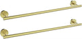 Newfun 24 Inch Brushed Gold Bath Towel Bar,2Pcs Towel Racks for Bathroom Rod Classic SUS304 Stainless Steel Bathroom Towel Holder Wall Mounted
