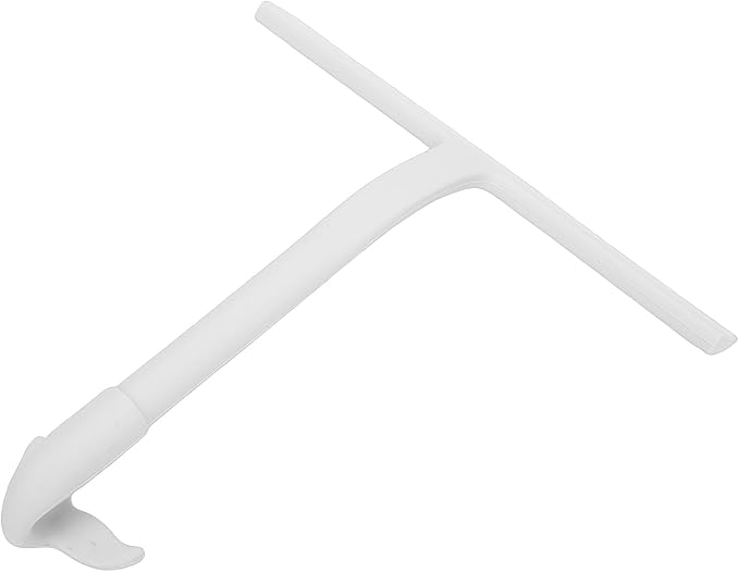 Focket Silicone Shower Squeegee, Builtin Hook Design Multipurpose Window Wiper, Bathroom Glass Scraper with 145 Angled Handle for Shower Doors Tiles and Mirrors (Gray)