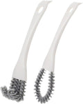 Multifunction Kitchen Cleaning Brush 2pcs Set with U-Shaped and Angled Crevice Brushes, Stiff Bristle Scrubbers for Stove, Grill, Window Tracks, and Hard-to-Reach Corners Cleaning