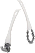 2pcs Multifunctional Crevice Cleaning Brush Set, Handheld Kitchen and Bathroom Grout Brushes for Dead Corner and Gap Cleaning, Sturdy Scrub Tools for Stove, BBQ, Window Tracks,