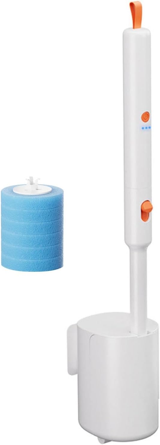 Automatic Toilet Scrubber Motorized Brush Wall Mounted Design Replaceable Head for Deeping Wall Mounted Electric