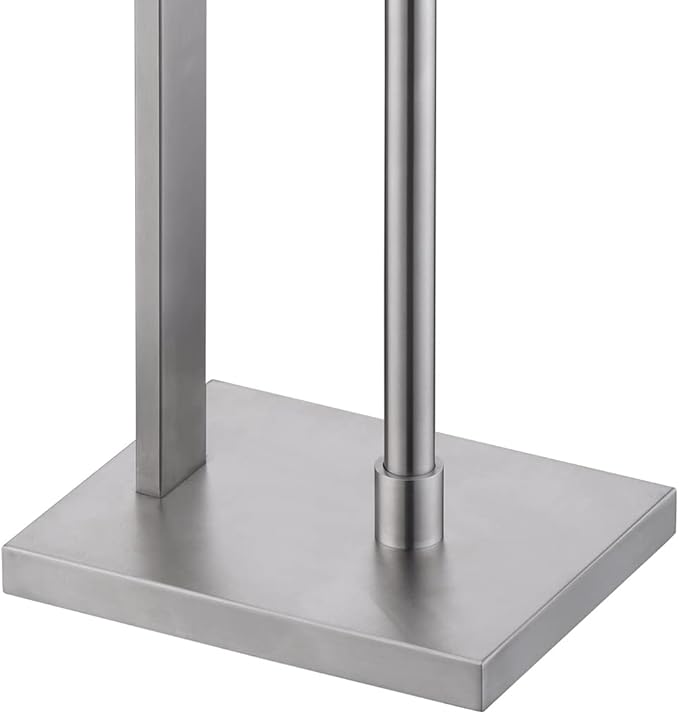 Miyili Bathroom Lavatory Toilet Tissue Roll Holder Stainless Steel Freestanding Toilet Paper Holder with Shelf Square Style Brushed Finish, F04N2