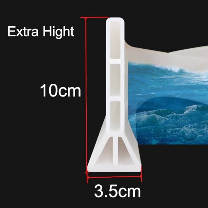 4" Extra High Shower Threshold Water Dam, 80 in Flexible TPE Silicone Shower Splash Guard for Walk-in Shower,Shower Water Barrier for Wet and Dry Separation in Bathroom and Kitchen,White