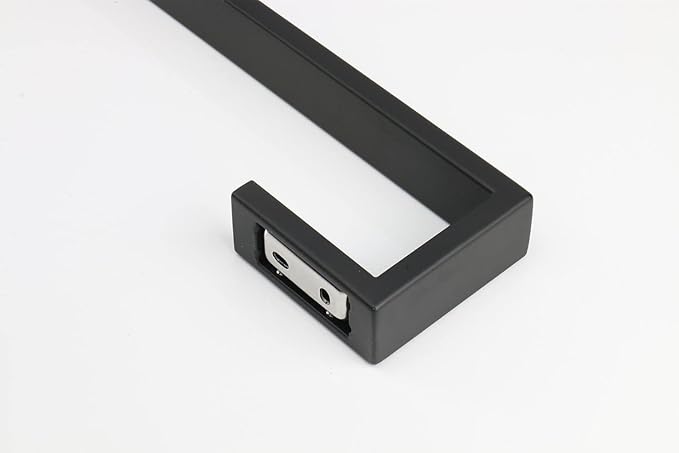 TocTen Bath Towel Rack - Square Base Thicken SUS304 Stainless Steel Towel Bar for Bathroom, Bathroom Bar Accessories Towel Rod Heavy Duty Wall Mounted Towel Holder (Matte Black, 33 Inch)