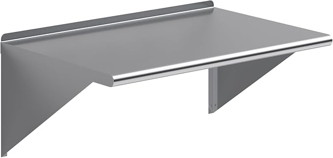 AmGood 36" Long X 24" Deep Stainless Steel Wall Shelf | NSF Certified | Appliance & Equipment Metal Shelving | Kitchen, Restaurant, Garage, Laundry, Utility Room