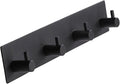 Self Adhesive Towel Hooks for Bathrooms Black Stick on Wall Hooks Bath Adhesive Towel Hanger Peel and Stick Matte Black Shower Hooks for Wall Adhesive Coat Hook for Wall Mount 4 Hooks