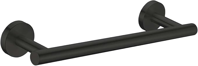 Modket 12 Inches Matte Black Towel Bar Bathroom Hardware 304 Stainless Steel Wall Mounted Kitchen Towel Holder Cloths Hanger