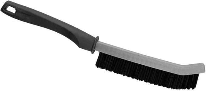 Ergonomic Handle Heavy Duty Scrub Brush for Stubborn Grime Grout Window Edges Sturdy Construction Long Handle Narrow Design Brush