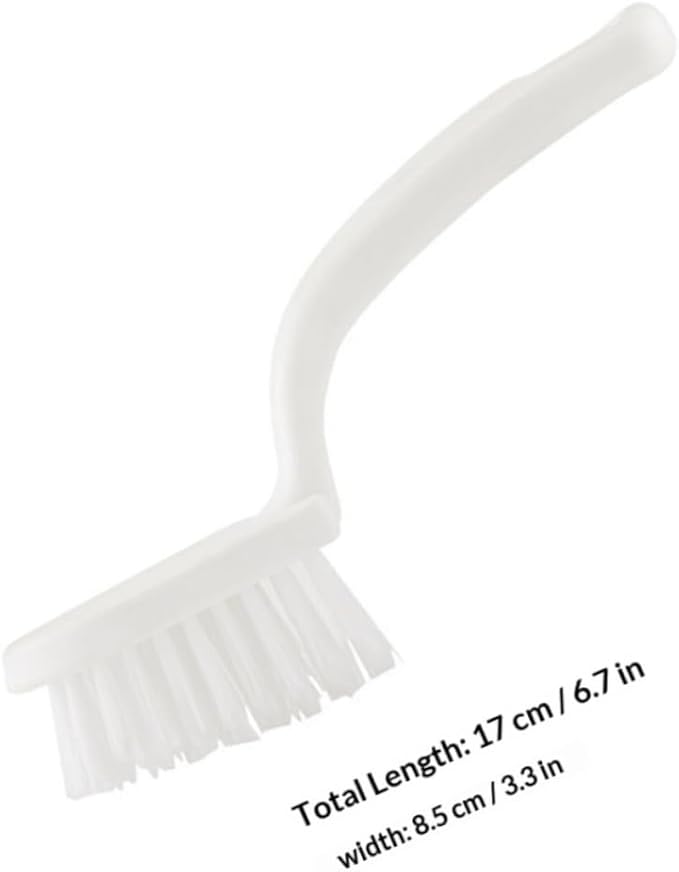 HOMSFOU 5pcs White Kitchen Cleaning Brush Set with Hard Bristles for Floor Crevice Window Track and Seam Cleaning – Multifunctional Home Tool for Narrow Gaps and Corners