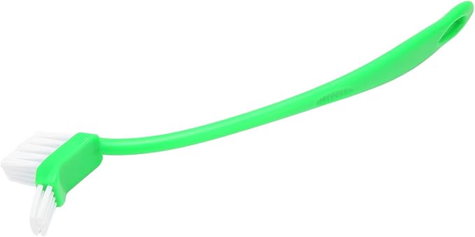 Universal Double Head Cleaning Brush Premium ABS Fiber Long Handle Durable Odorless for Kitchen Bathroom Bottles Green 31cm 1 Pack