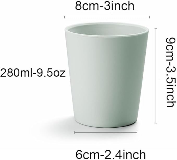 Simple Household Toothbrush Cup 2-Piece Set, Toothbrush Holder, Drinking Cup, 9.5 oz (280ml) (Gray & Green)