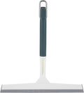 Wide-Edge Glass Squeegee for Home Use, Shower Door and Car Window Wiper, Manual Water Scraper in Dark Green for Bathroom and Vehicle Glass Cleaning
