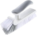 Crevice Cleaning Brush, Multi-Purpose Hard Bristle Brush with Fine Bristles for Deep Cleaning Corners, Grout, Tile, Appliance Edges, Window Tracks,Hanging Hole for Easy Storage (White)