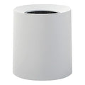 Modern Round Waste Basket,2.1Gal/8L Open Top Trash Bin,White Garbage Can with Removable Plastic Bin,Keeps Liner Bag Hidden,Bathroom Garbage Can or Trash Can for Kitchen,Minimalist Office Trash Can