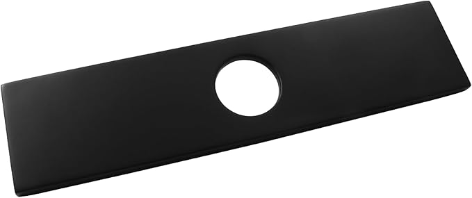 Biaungdo 10" Hole Cover Deck Plate, Matte Black Escutcheon Plate Stainless Steel Bathroom Faucet Plate Rectangle Faucet Cover Plate for 1 or 3 Hole Bathroom Vanity Sink Faucet