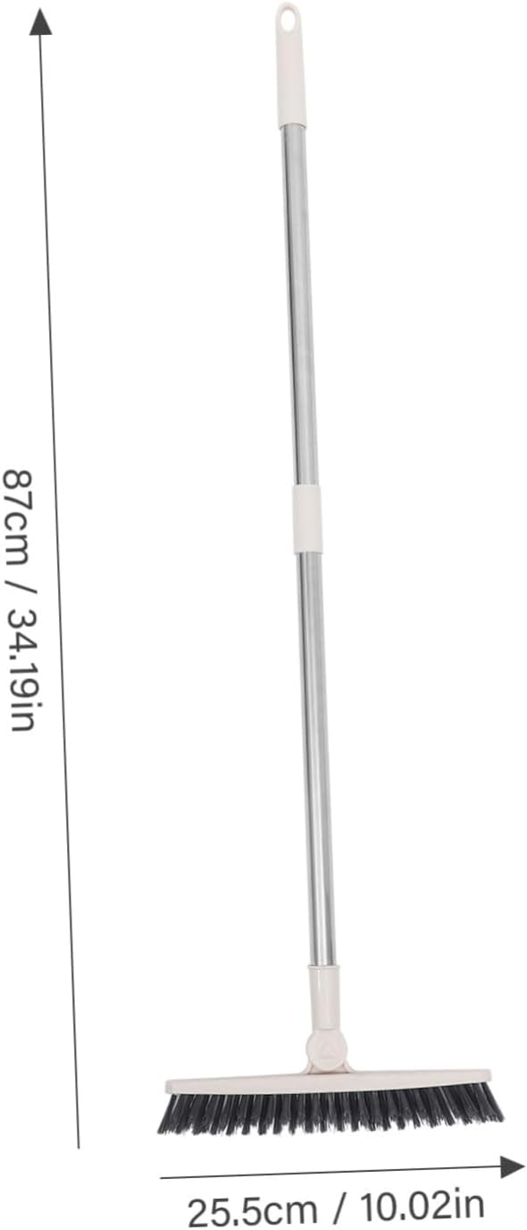 Handle Rotatable Floor Scrub Brush for Cleaning Bathroom Shower Window Tracks Stiff Bristles for Stubborn Grout Hard Reach Areas Lightweight Portable Design