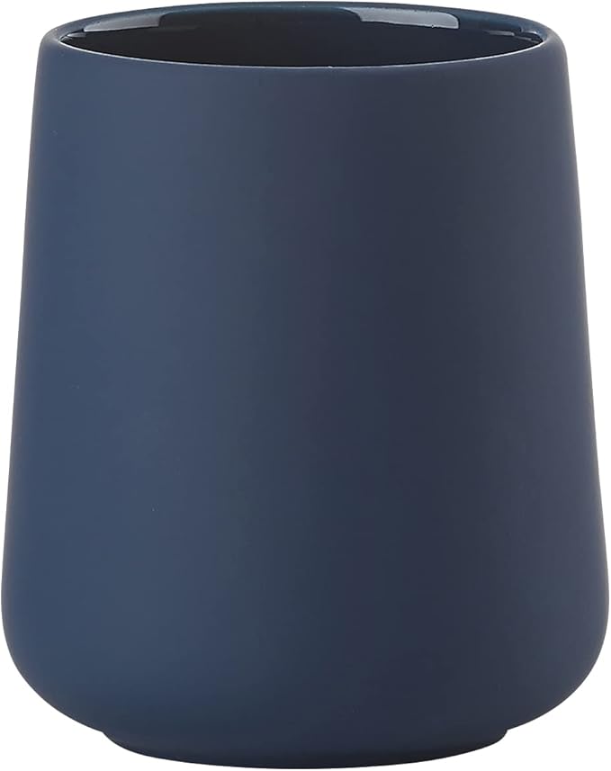 ZONE DENMARK Nova One Toothbrush Cup | Sleek & Durable Modern Bathroom Accessory | Revitalize Your Daily Routine with Scandinavian Elegance and Practicality Unite- (Royal Blue)