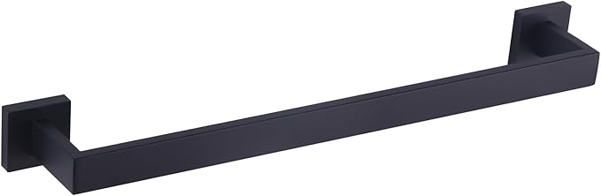 GERZWY SUS 304 Stainless Steel 20-Inch Bath Towel Bar Modern Style Bathroom Towel Bar Wall Mount Matte Black FG160150-BK