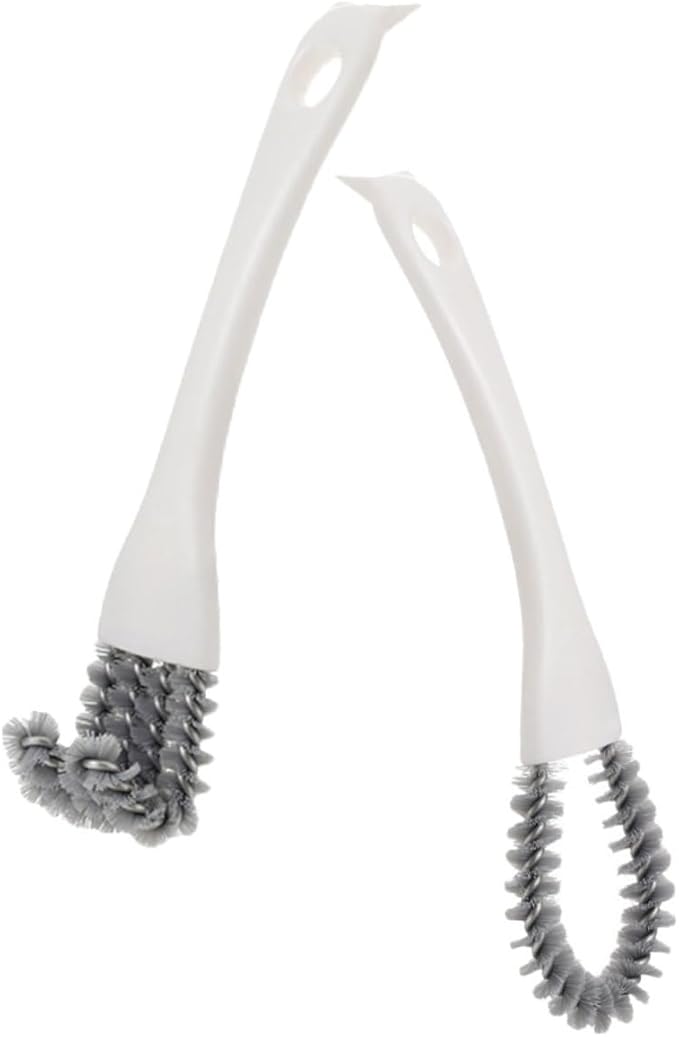 2pcs Multi-use Kitchen Cleaning Brush Set with U-Shaped and Angled Soft Bristles Grout Scrub Brush for Dead Corners and Crevice Cleaning Household Tool for Stove and Grill