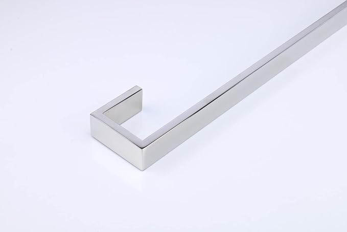TocTen Bath Towel Rack - Square Base Thicken SUS304 Stainless Steel Towel Bar for Bathroom, Bathroom Bar Accessories Towel Rod Heavy Duty Wall Mounted Towel Holder (Polish Chrome, 16 Inch)