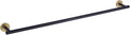 GERZWY Stainless Steel 33 Inch Towel Bar Black Towel Rack Wall Mounted Towel Rail Towel Rod for Bathroom (Black & Gold) AG1101C85-BD