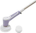 Teko Power Scrubber - Ultimate Bathroom Kitchen & Shower Brush Scrubber with Long Handle, for Bathtub, Tile, Floor & Grout, Tub Scrubber, Automatic Shower Cleaner, Lavender