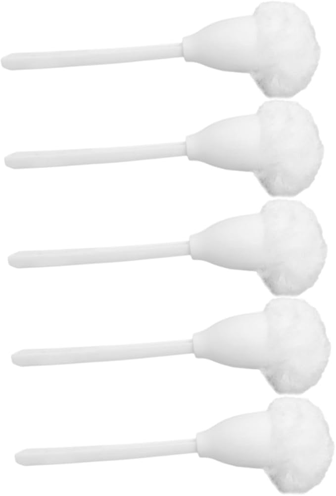 5pcs Soft Toilet Brush Nylon Scrub Brush Electric Mop Black Plunger Nylon Fiber and Holder