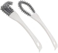 Yardwe Multifunctional Crevice Cleaning Brush Set 2pcs (u-Shaped + Angled) Heavy Duty Handheld Kitchen Scrubbing Brush for Grout, Stove, and Barbecue Grill Cleaning